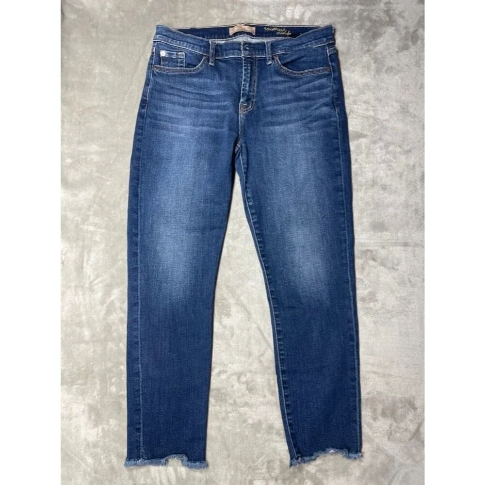 7 For All Mankind Roxanne Ankle Jean Women Size 32 Bair Crop Slim Denim - Picture 11 of 15